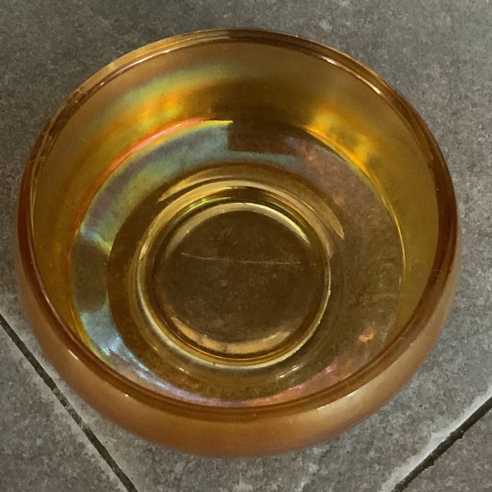 Iridescent Gold Glass Bowl